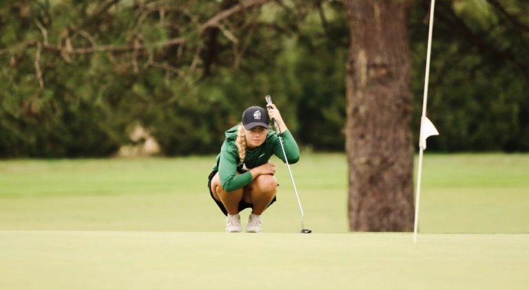 Athletes USA Global Scout Lisa Schumacher playing Golf for Tiffin University