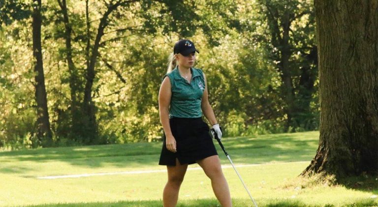 Athletes USA Global Scout Lisa Schumacher playing Golf for Tiffin University